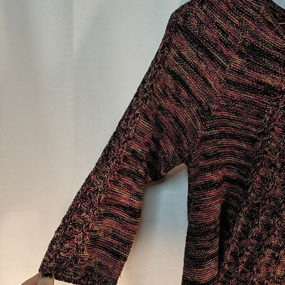 Studio Works Petite Knit Sweater 3/4 Sleeves Multicolor Womens PM M Medium - Picture 6 of 12